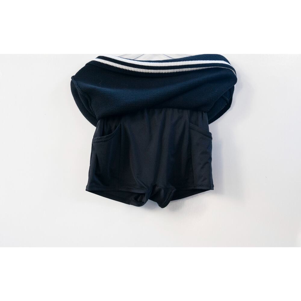 ALO Yoga Tennis Club Sweater Knit Skirt Skort in Black/Ivory Size XXS - Picture 6 of 7